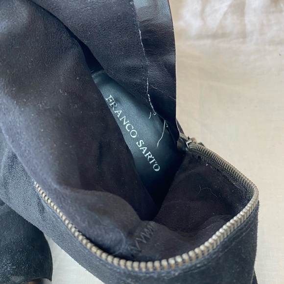 Franco Sarto Watch Boots Suede Knee High Wedge Boots - Picture 6 of 16